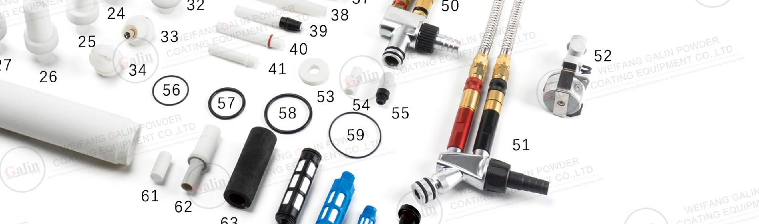 Powder Pump Maintenance Kit Components