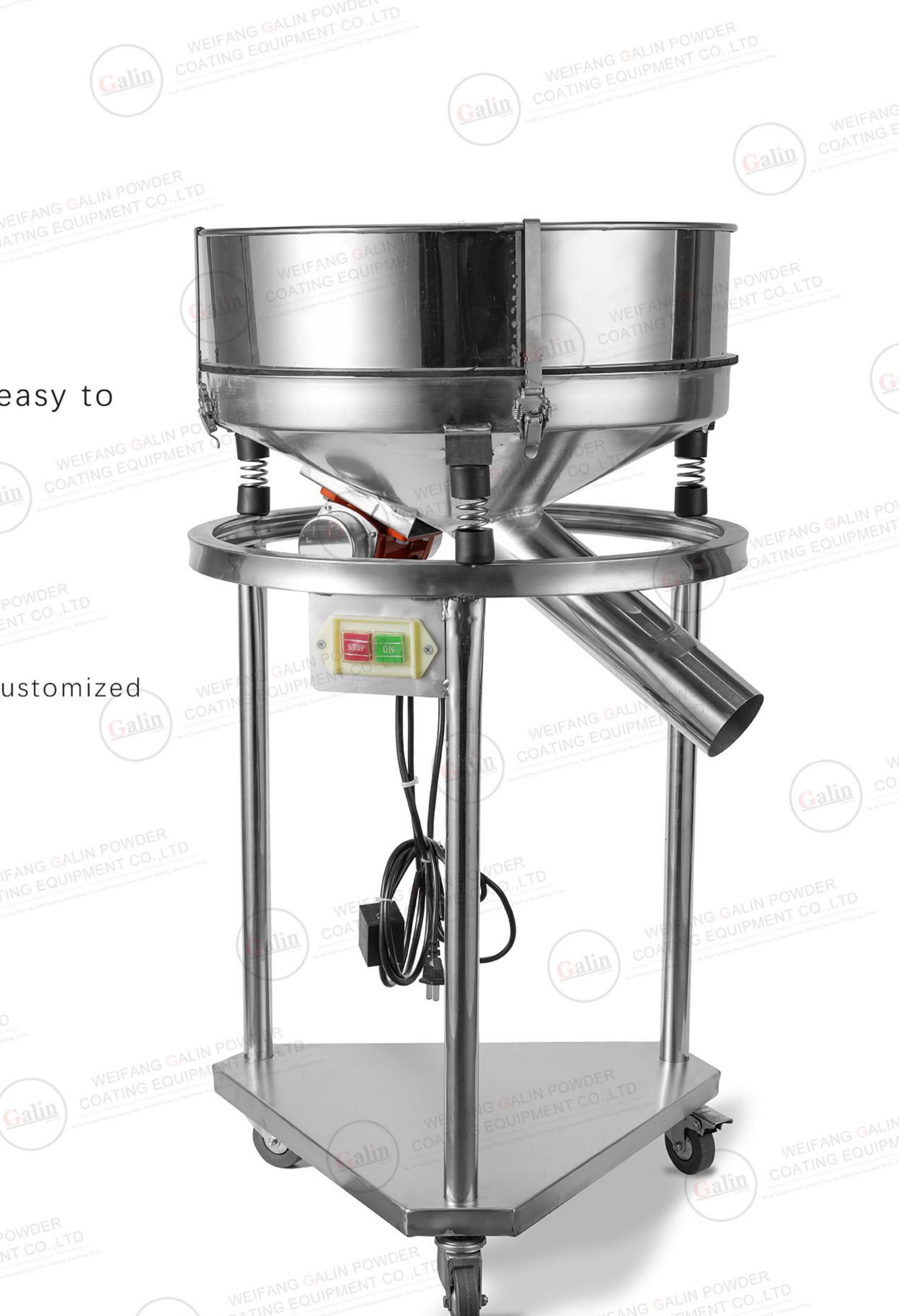 Mobile Vibrating Powder Sieve, LV-03 (SS304, Casters)
