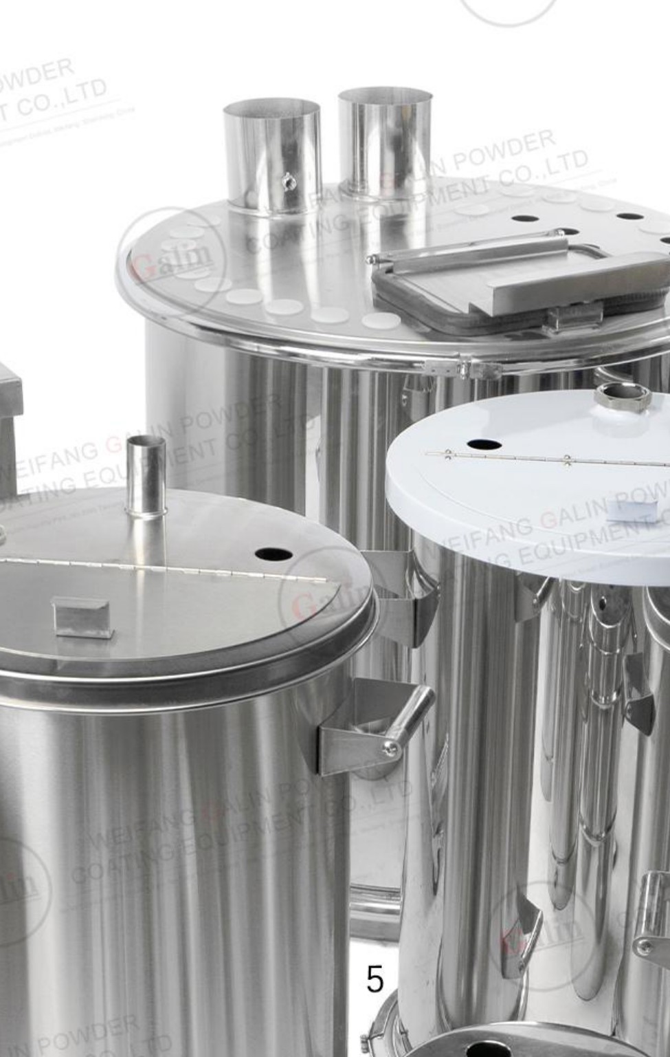 Stainless Steel Powder Hopper, 180L