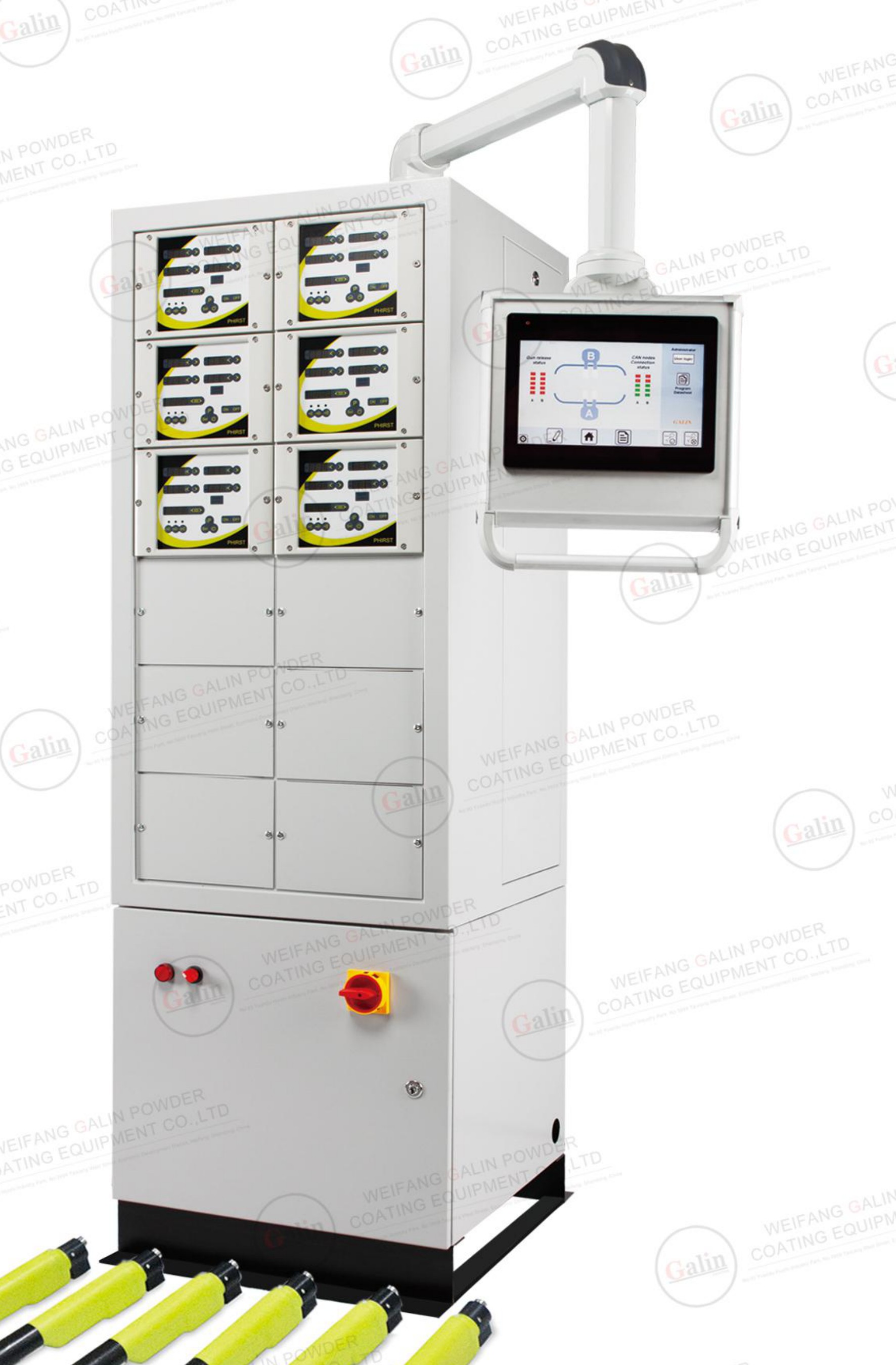 Multi-Gun Powder Coating Control Cabinet, CC09 (PLC Touchscreen)